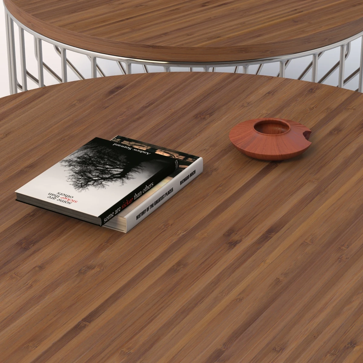 Wired Coffee Table Wood 3D Model_04