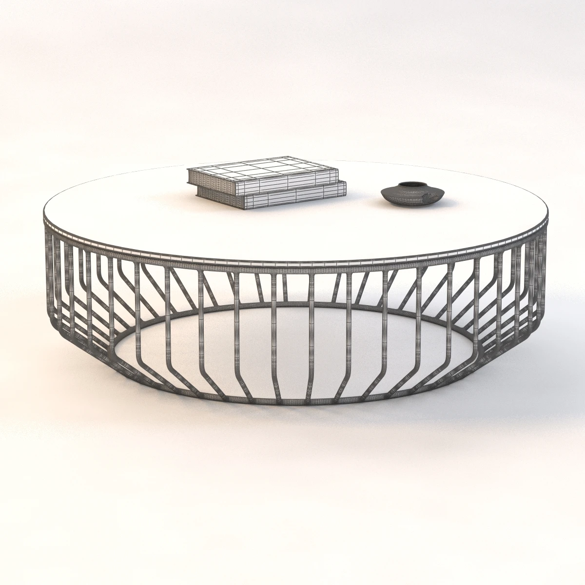 Wired Coffee Table Glass 3D Model_08