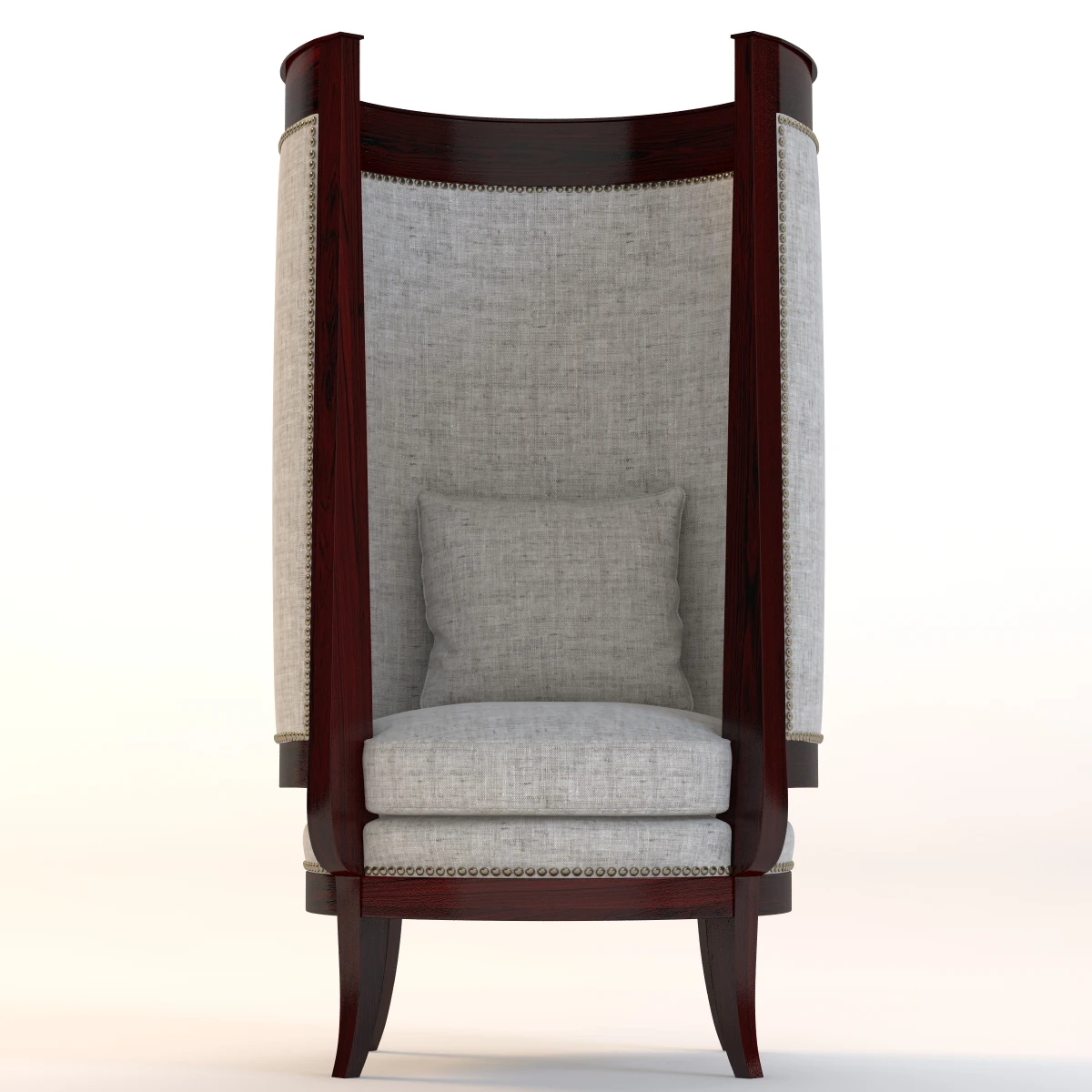 Wing Barrel Lounge Chair 3D Model_08