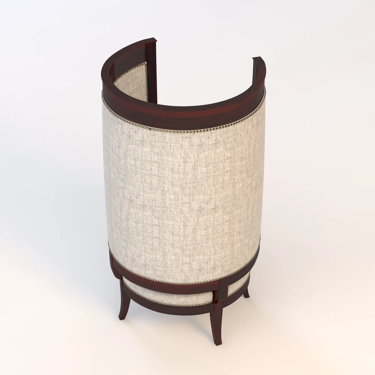 Wing Barrel Lounge Chair 3D Model_04