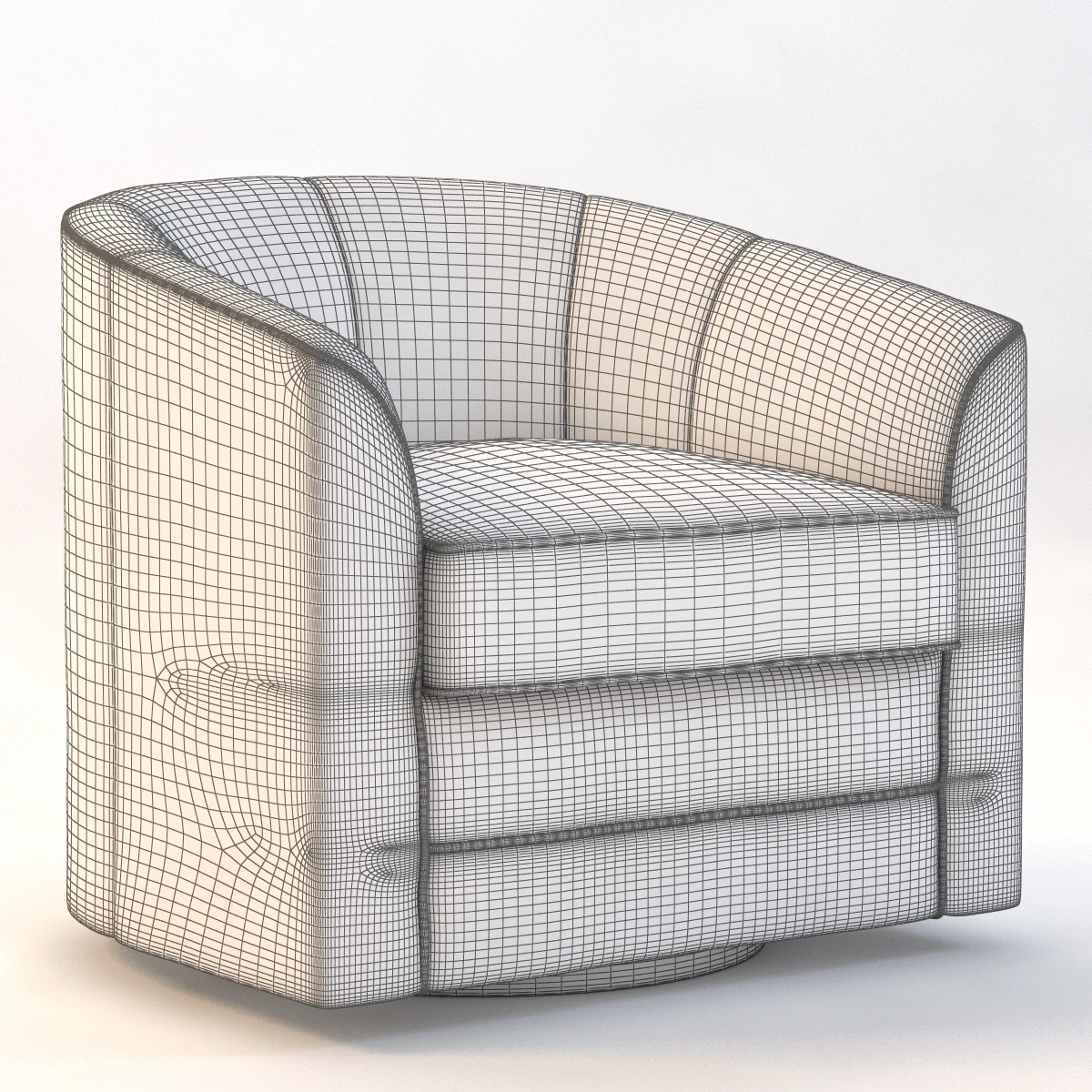 Milo Swivel Slipper Chair 3D Model_09