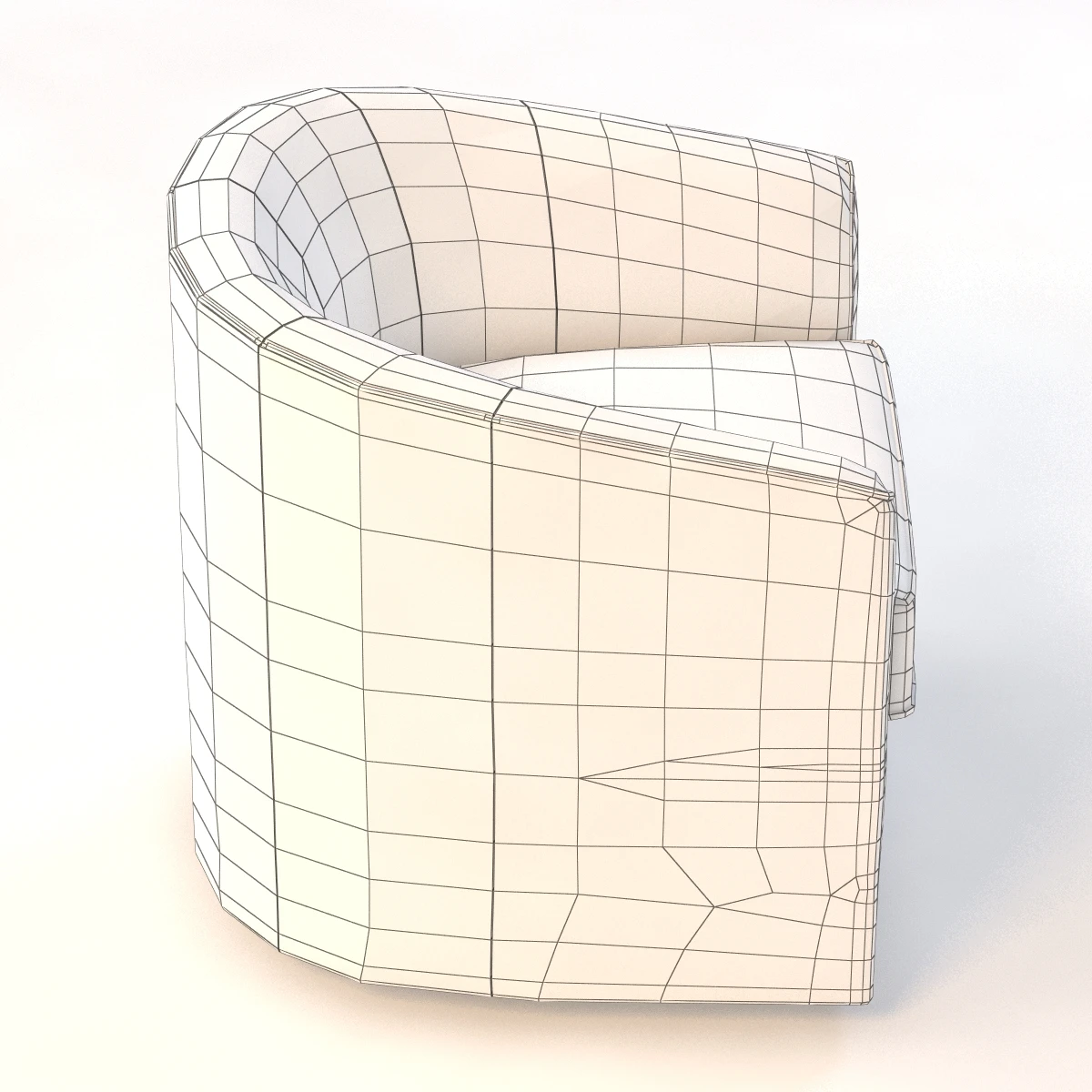 Milo Swivel Slipper Chair 3D Model_012