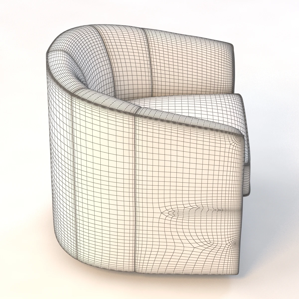 Milo Swivel Slipper Chair 3D Model_011