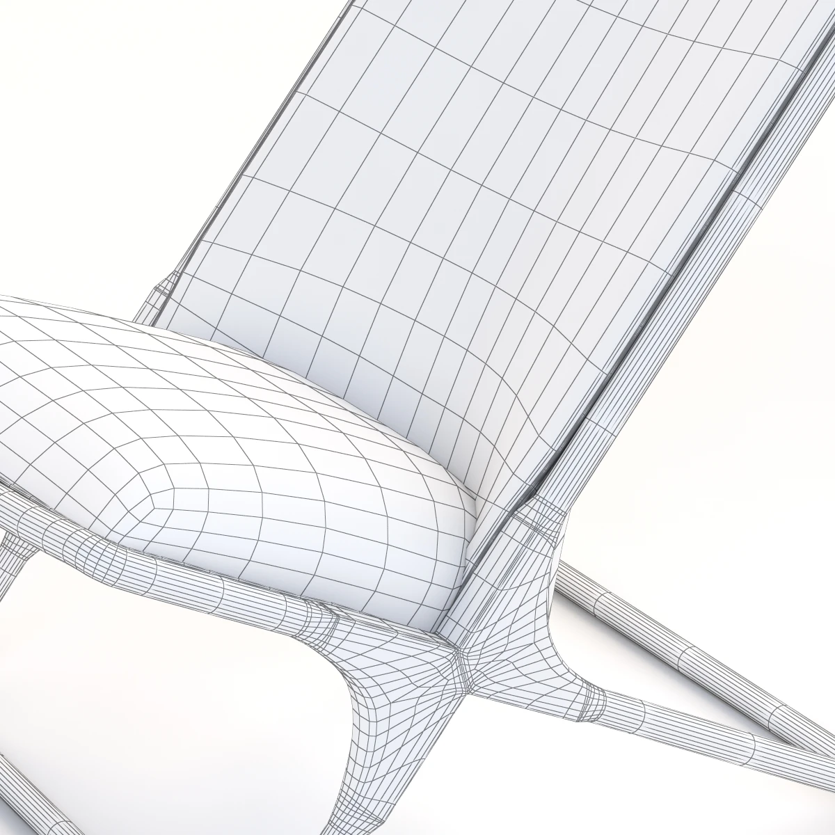 Ward Bennett Scissor Lounge Chair 3D Model_09