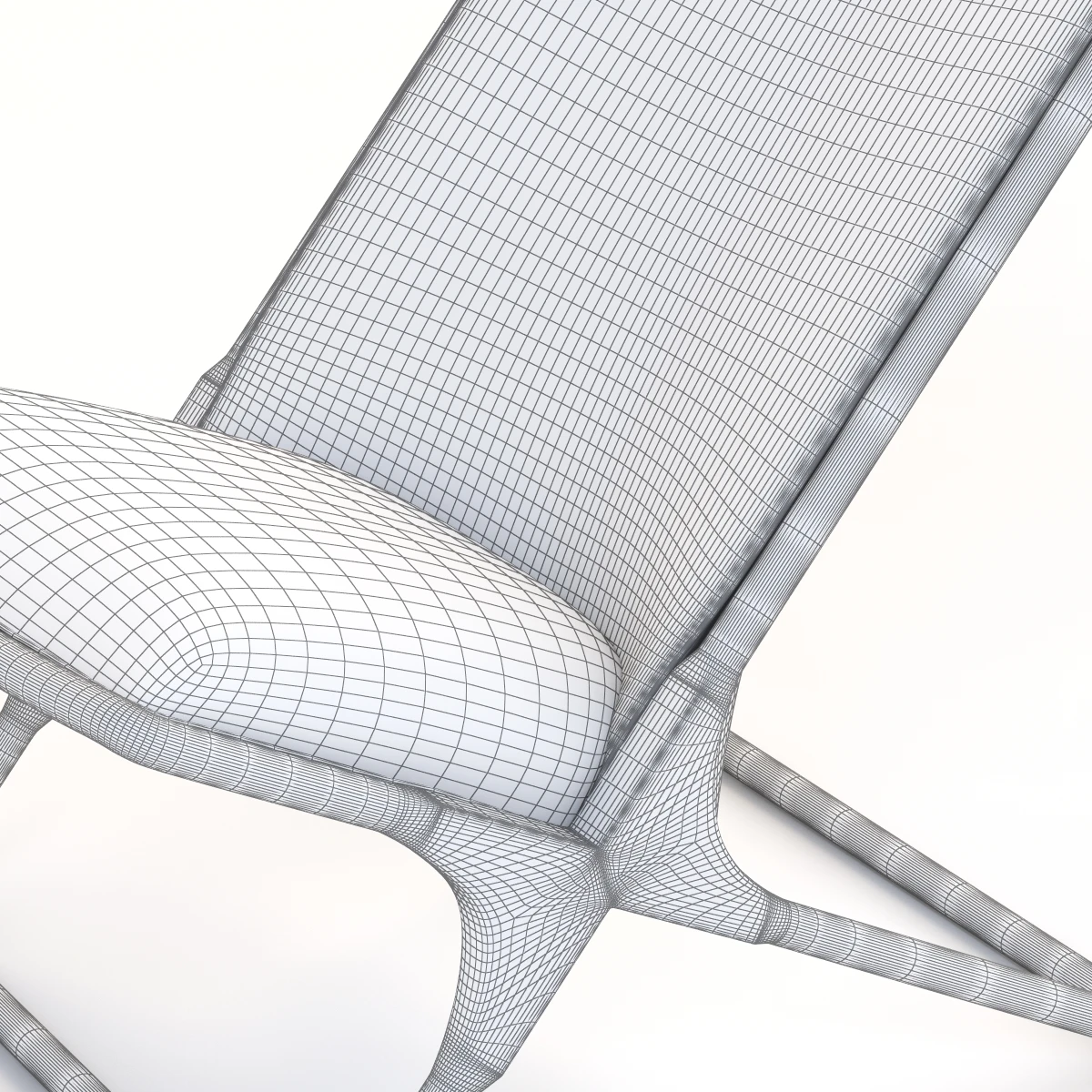 Ward Bennett Scissor Lounge Chair 3D Model_08