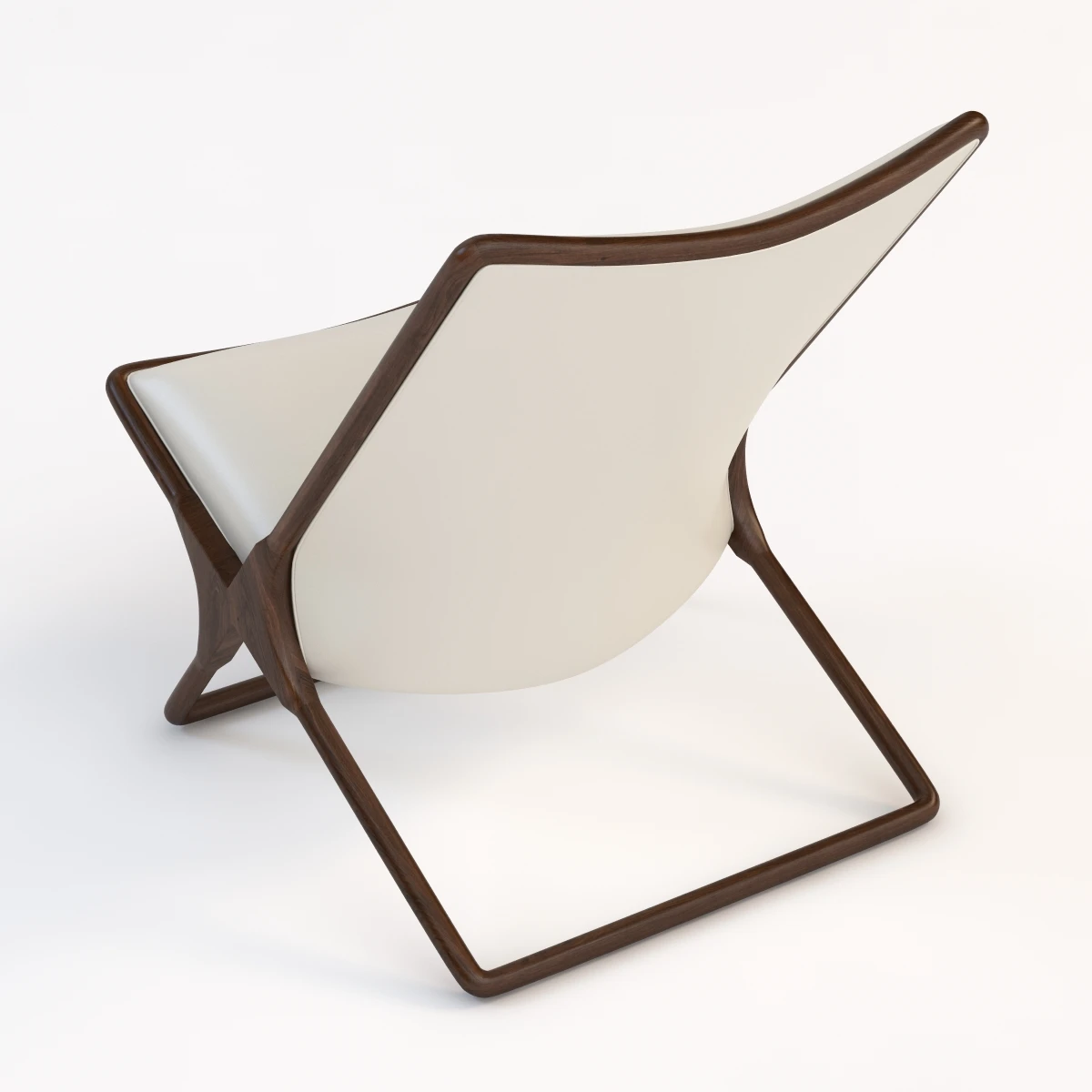 Ward Bennett Scissor Lounge Chair 3D Model_03