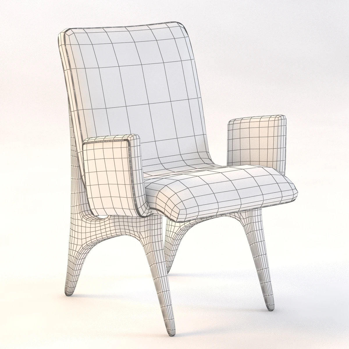 Vladimir Kagan Armchair 3D Model_010