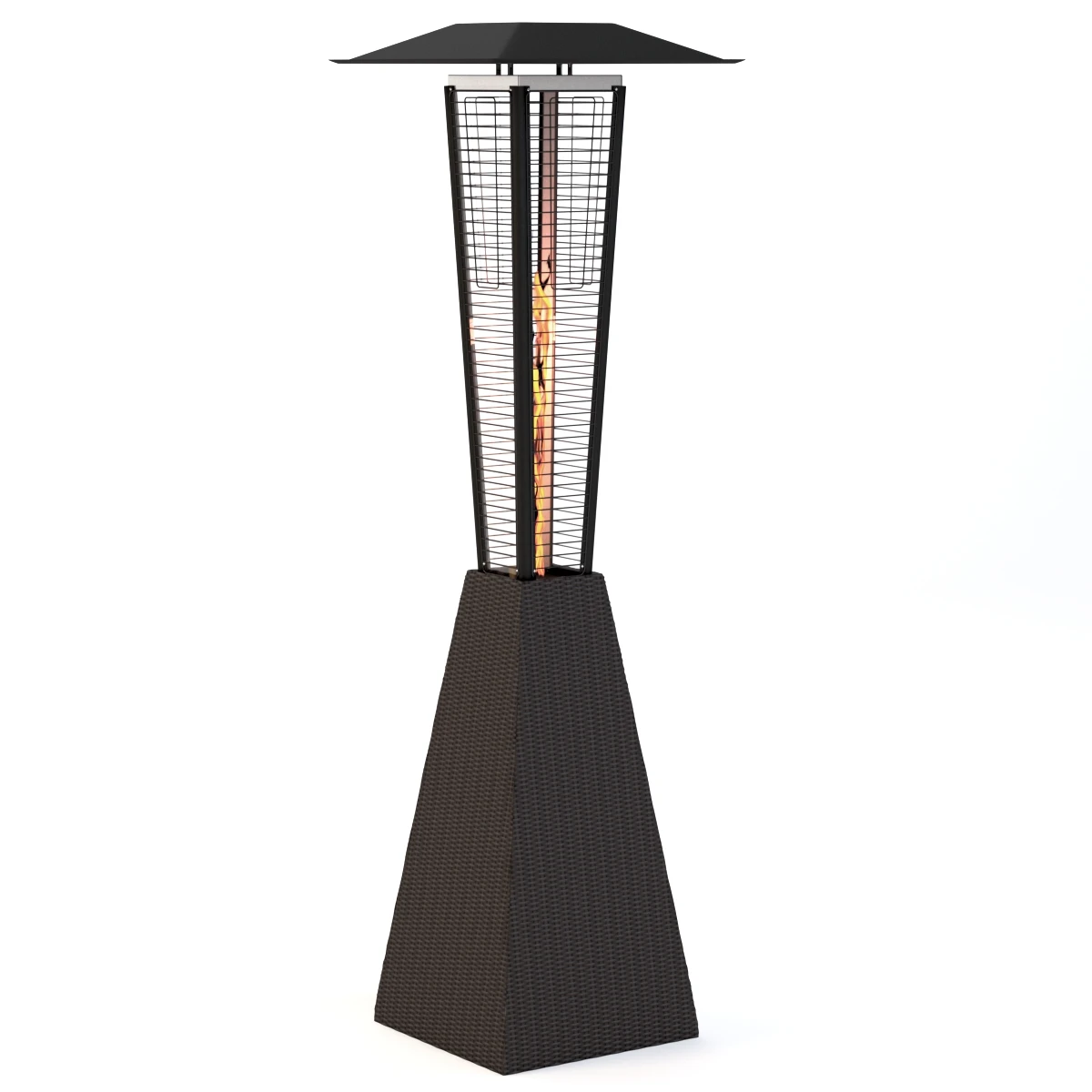 Mocha Pyramid Flame Outdoor Heater 3D Model_01