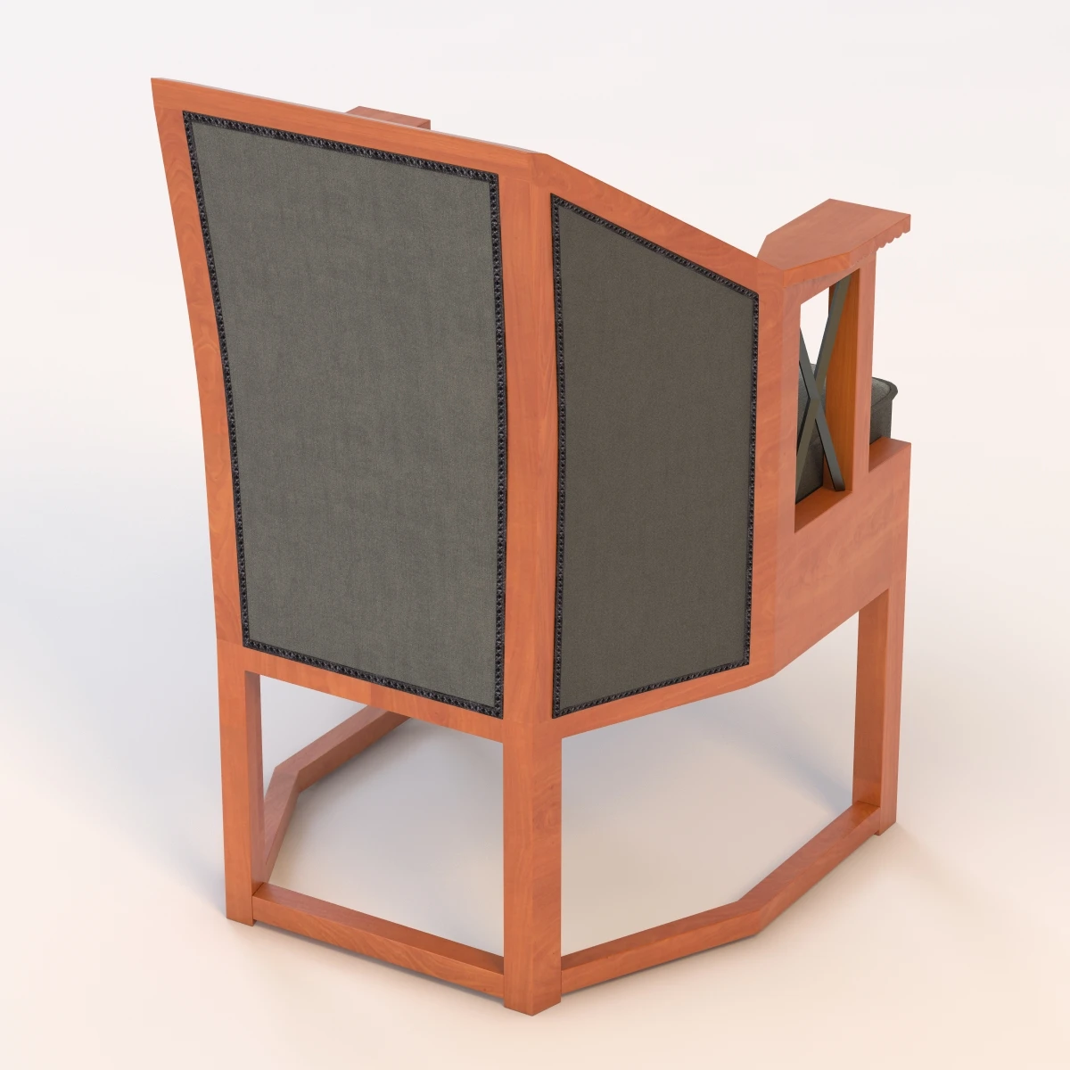 Vienna Secessionist Armchair 3D Model_04