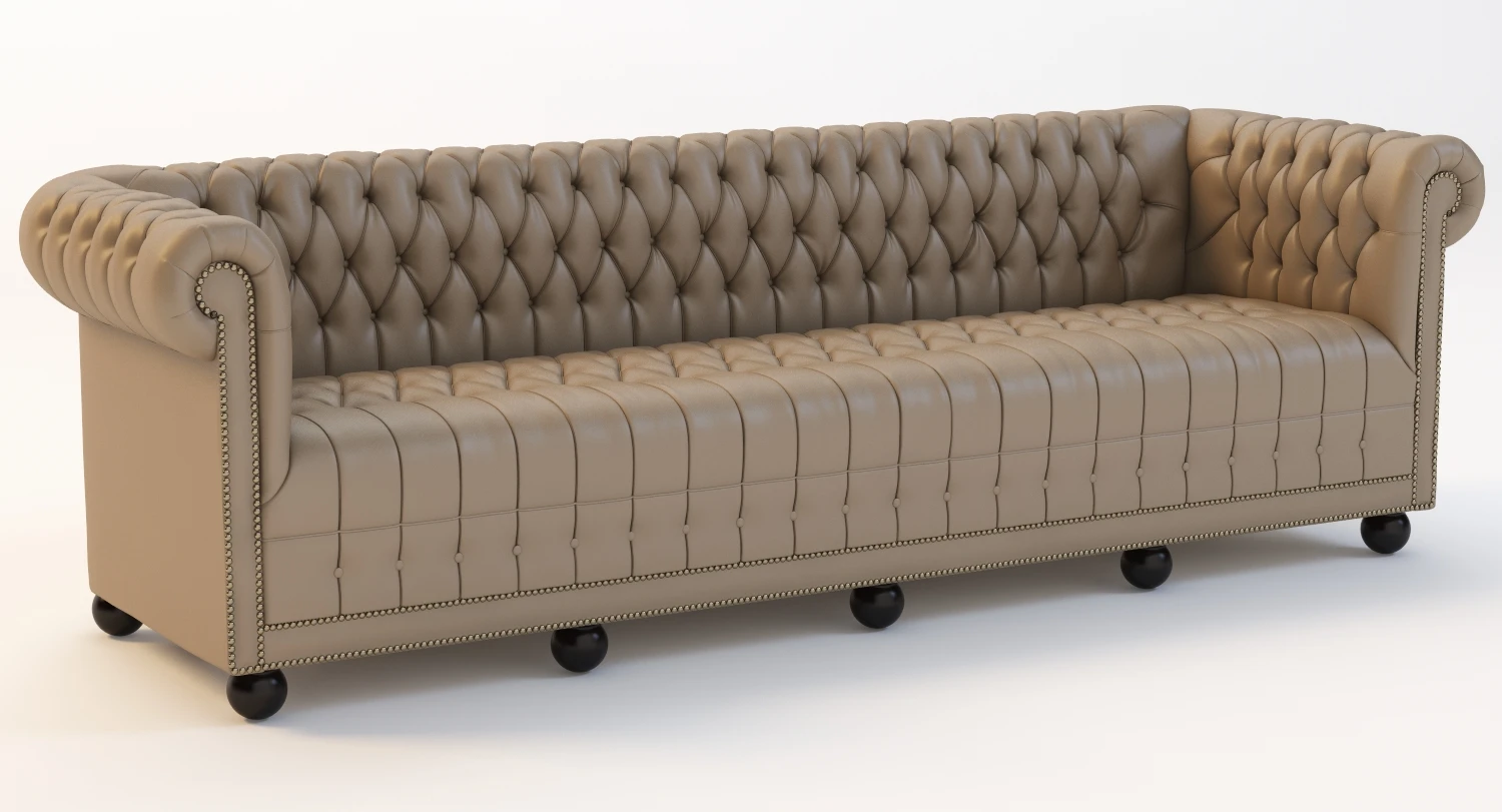 Modern Tufted Sofa 3D Model_08