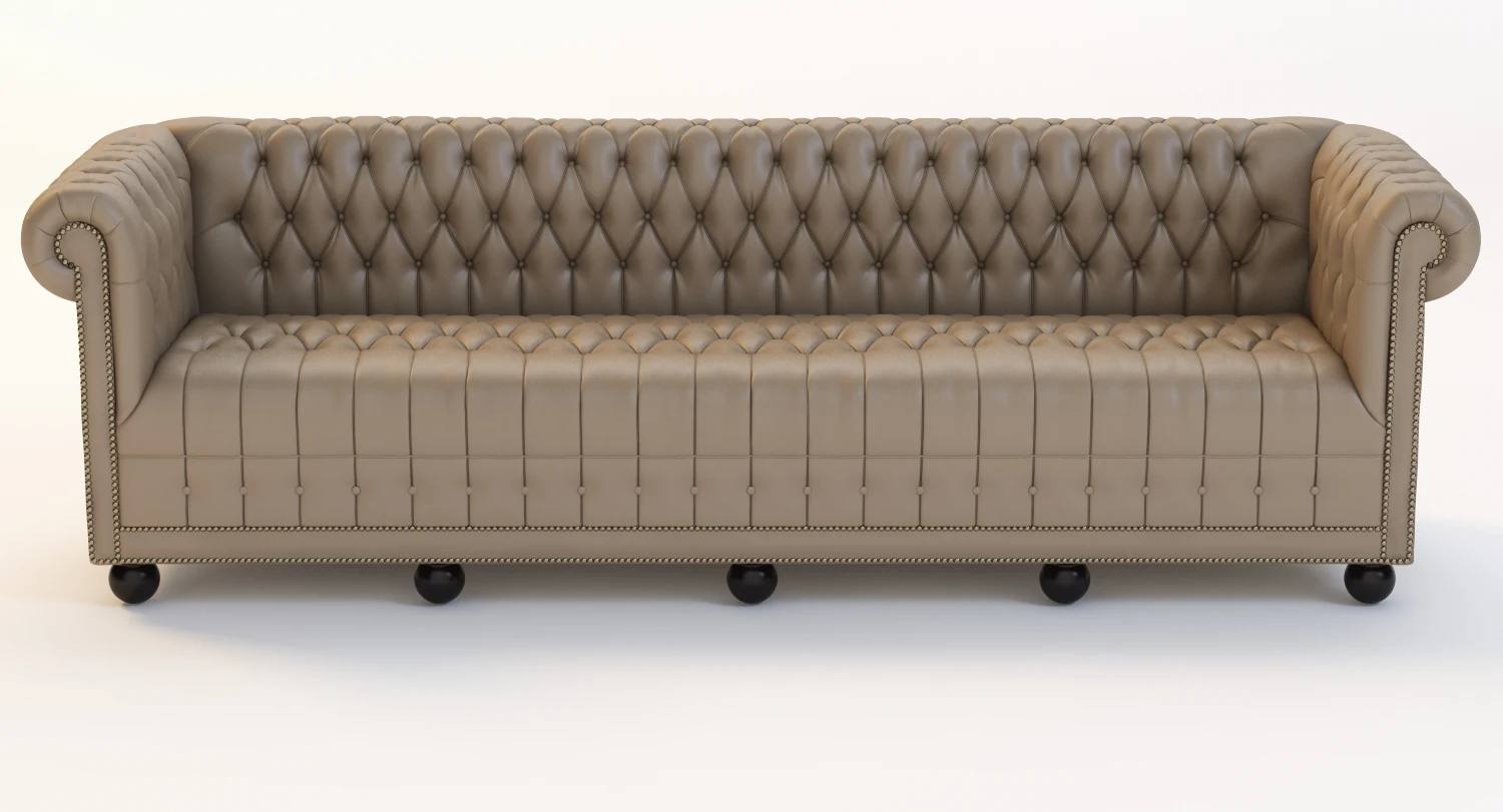 Modern Tufted Sofa 3D Model_01
