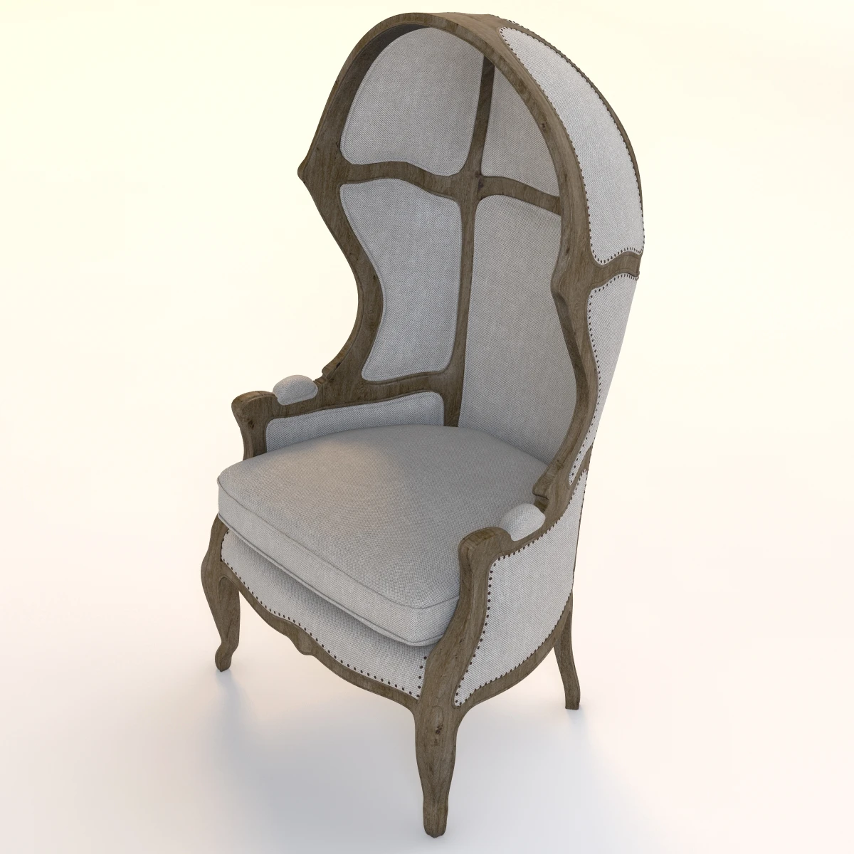 Versailles Burlap Backed Chair 3D Model_05