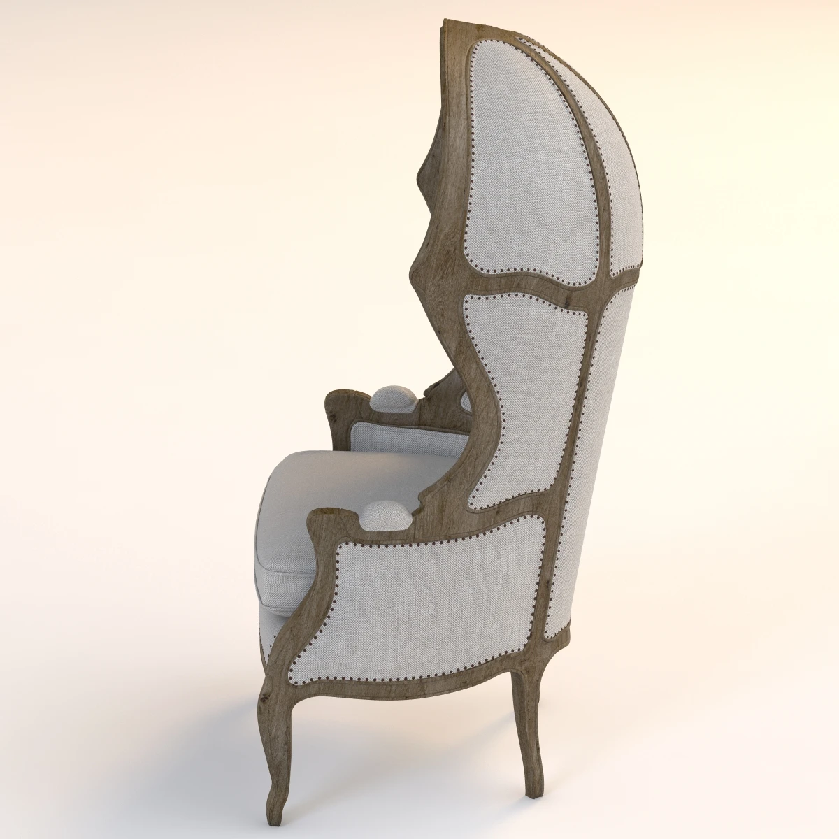 Versailles Burlap Backed Chair 3D Model_06
