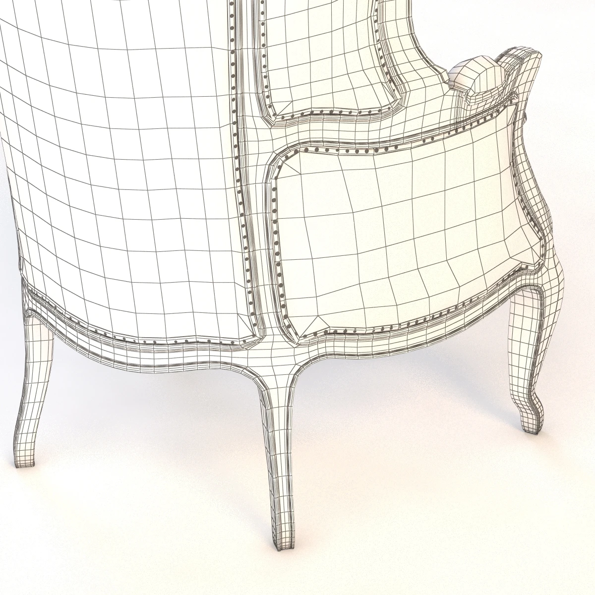 Versailles Burlap Backed Chair 3D Model_012