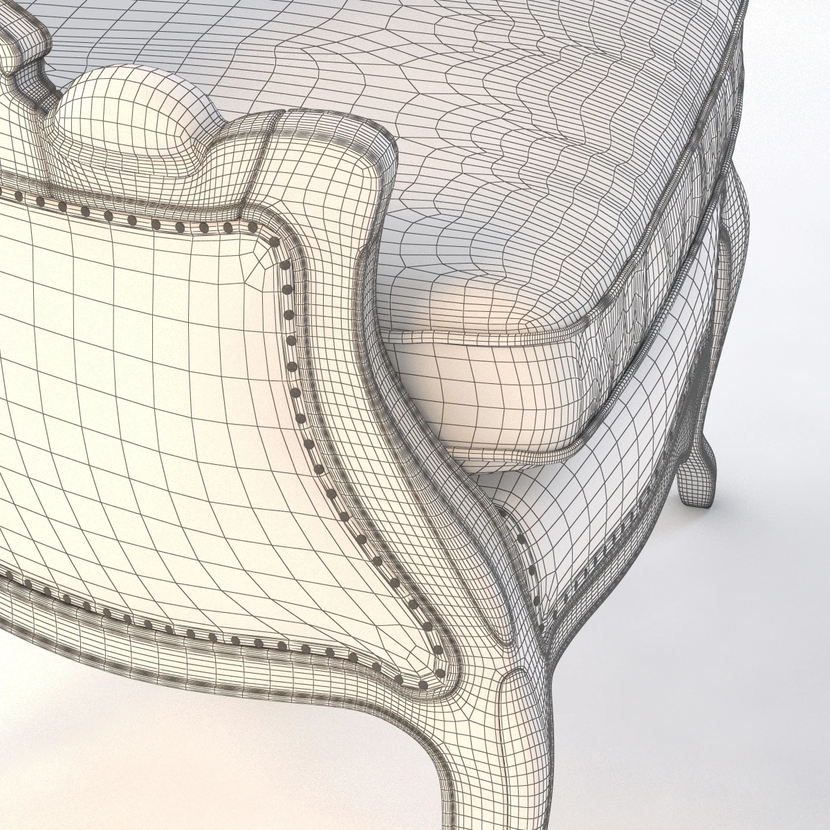 Versailles Burlap Backed Chair 3D Model_010