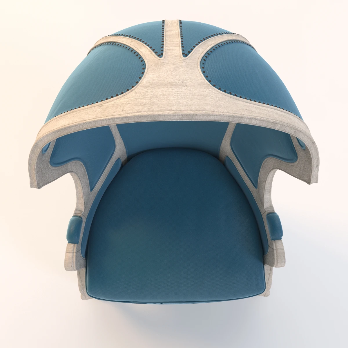 Versailles Burlap Backed Blue Chair 3D Model_07
