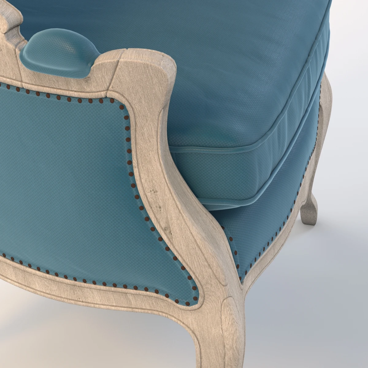 Versailles Burlap Backed Blue Chair 3D Model_03