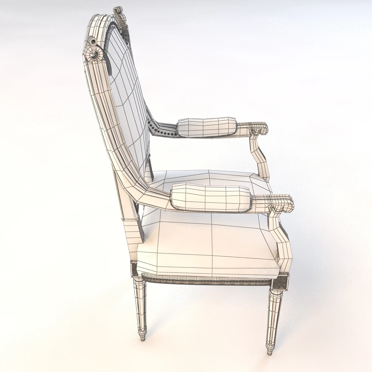 Varennes Louis Xvi Style Lounge Or Desk Seating 3D Model_011