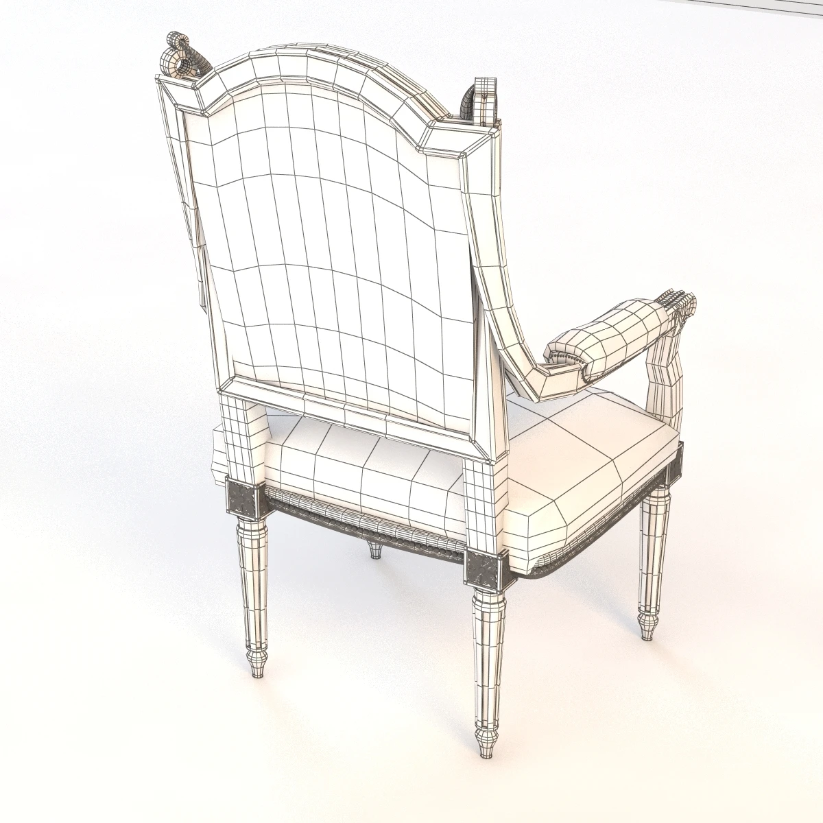 Varennes Louis Xvi Style Lounge Or Desk Seating 3D Model_012