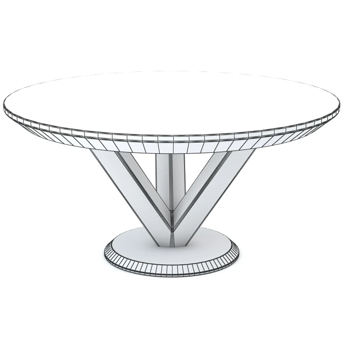 Contemporary Table Round Element 3D Model_07
