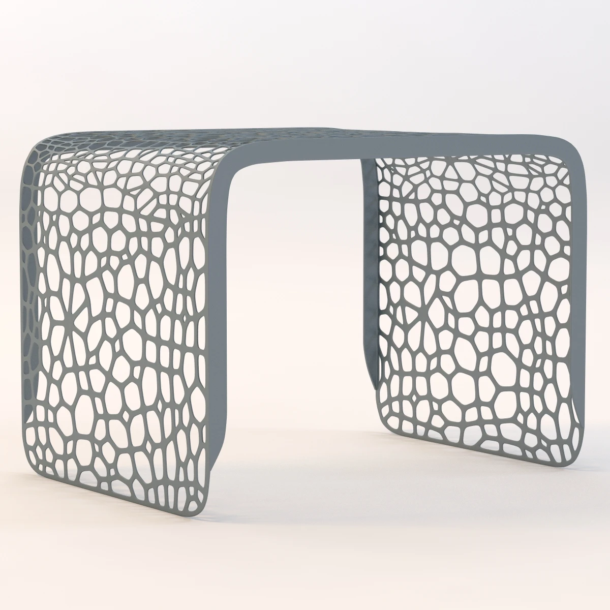 Coral End Table 3D Model_01