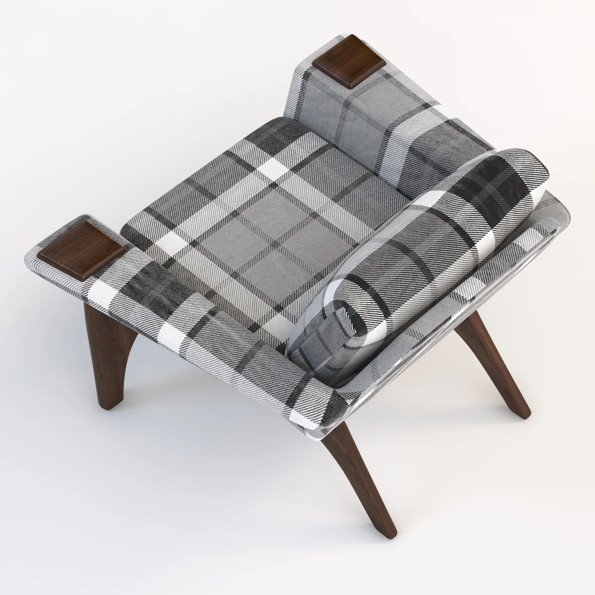 Craft Associates Wood Paw Lounge Chair 3D Model_08