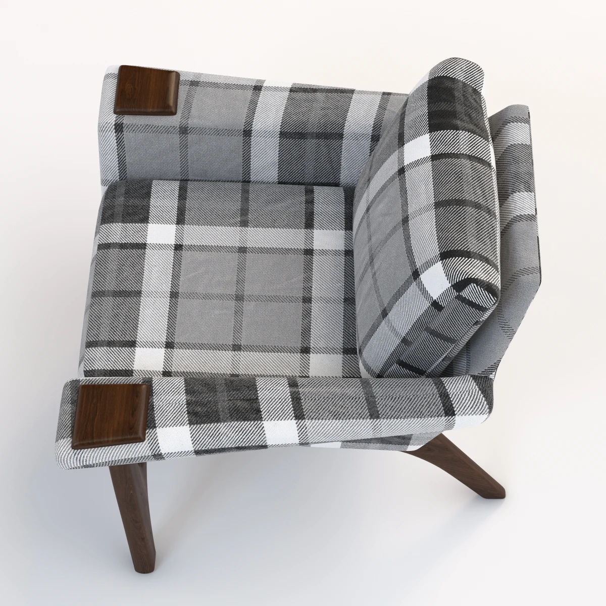 Craft Associates Wood Paw Lounge Chair 3D Model_07