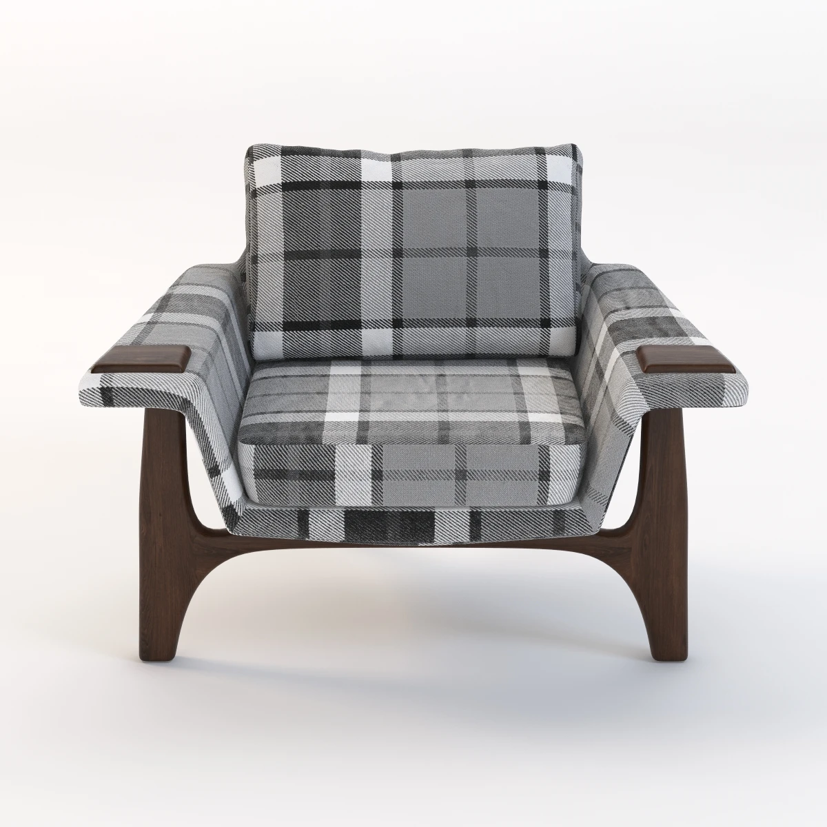 Craft Associates Wood Paw Lounge Chair 3D Model_04