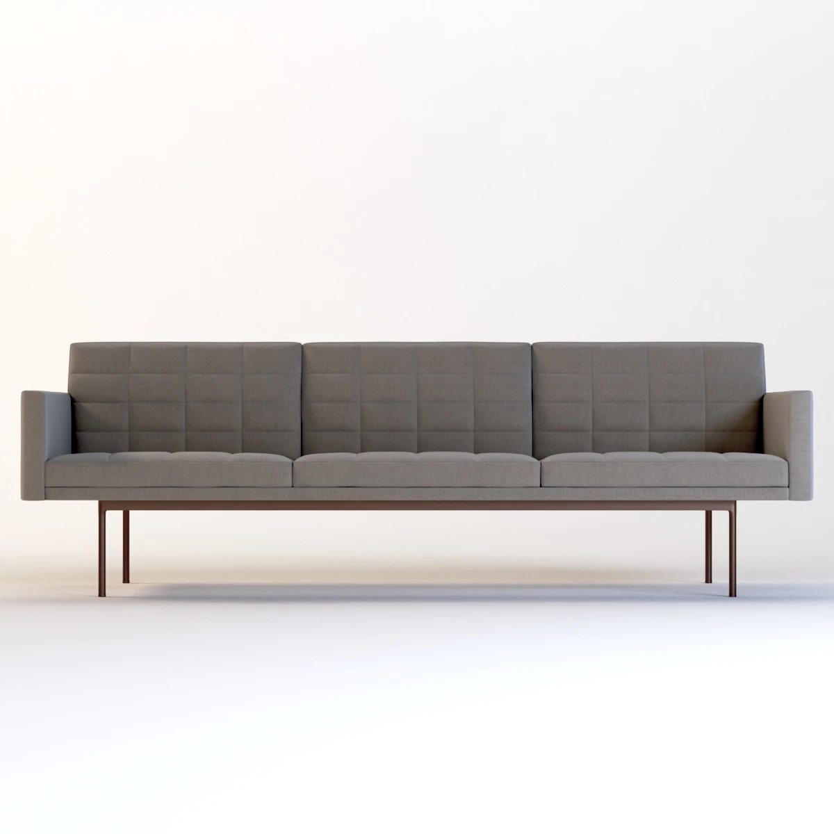 Ultra Detail Upholstered Tuxedo Sofa Three Seater With Arm 3D Model_05