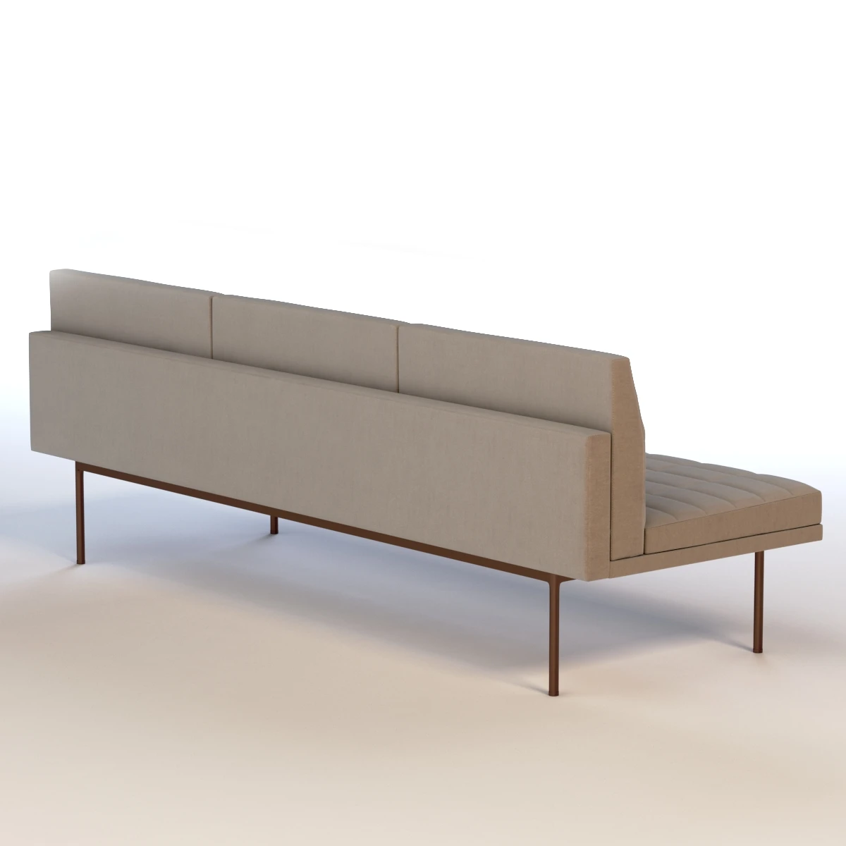 Ultra Detail Upholstered Tuxedo Sofa Three Seater 3D Model_03