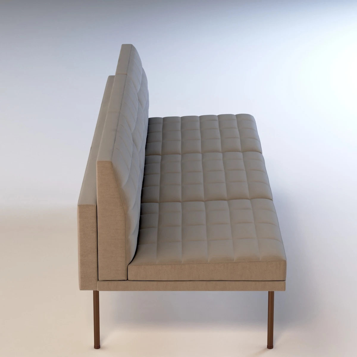 Ultra Detail Upholstered Tuxedo Sofa Three Seater 3D Model_04