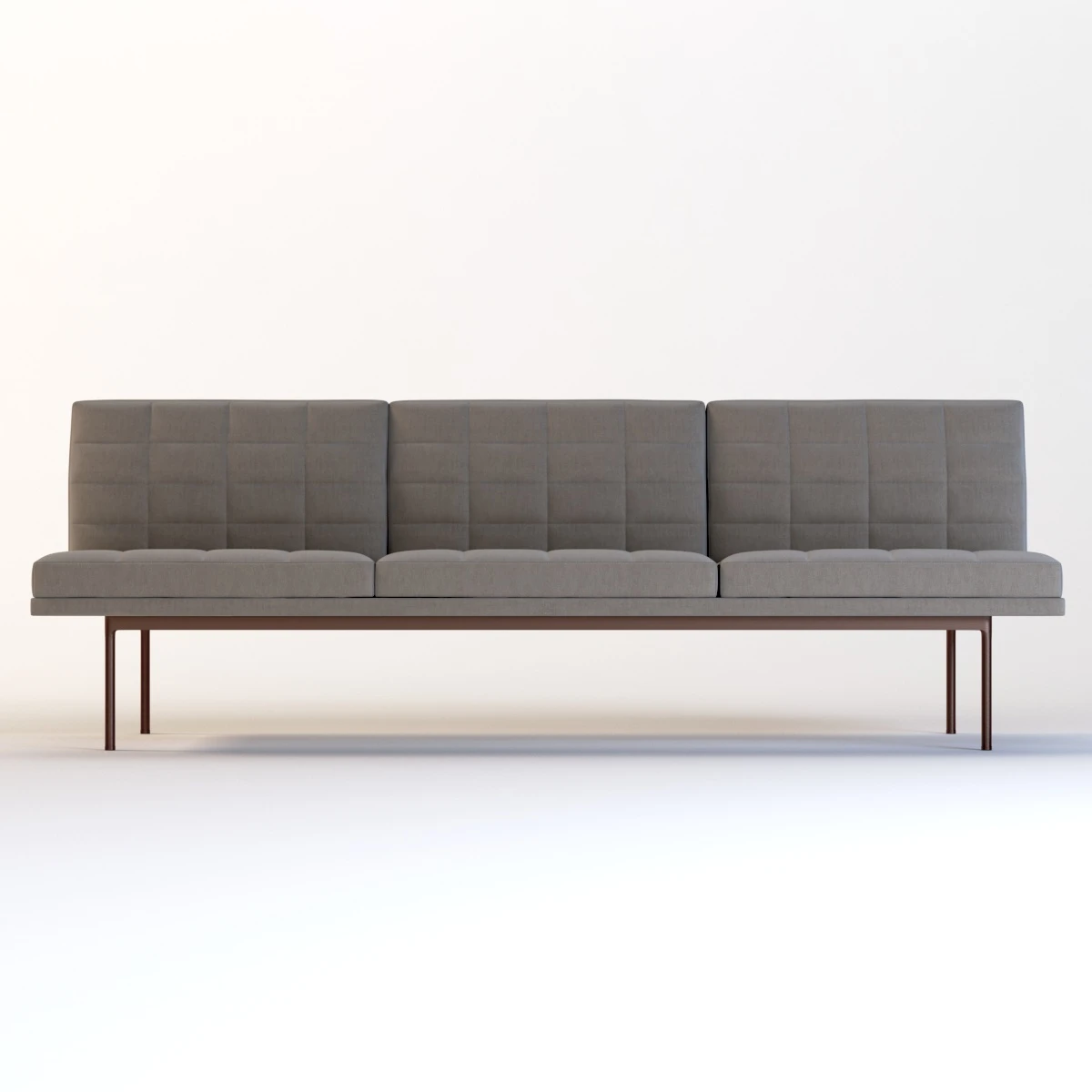 Ultra Detail Upholstered Tuxedo Sofa Three Seater 3D Model_05