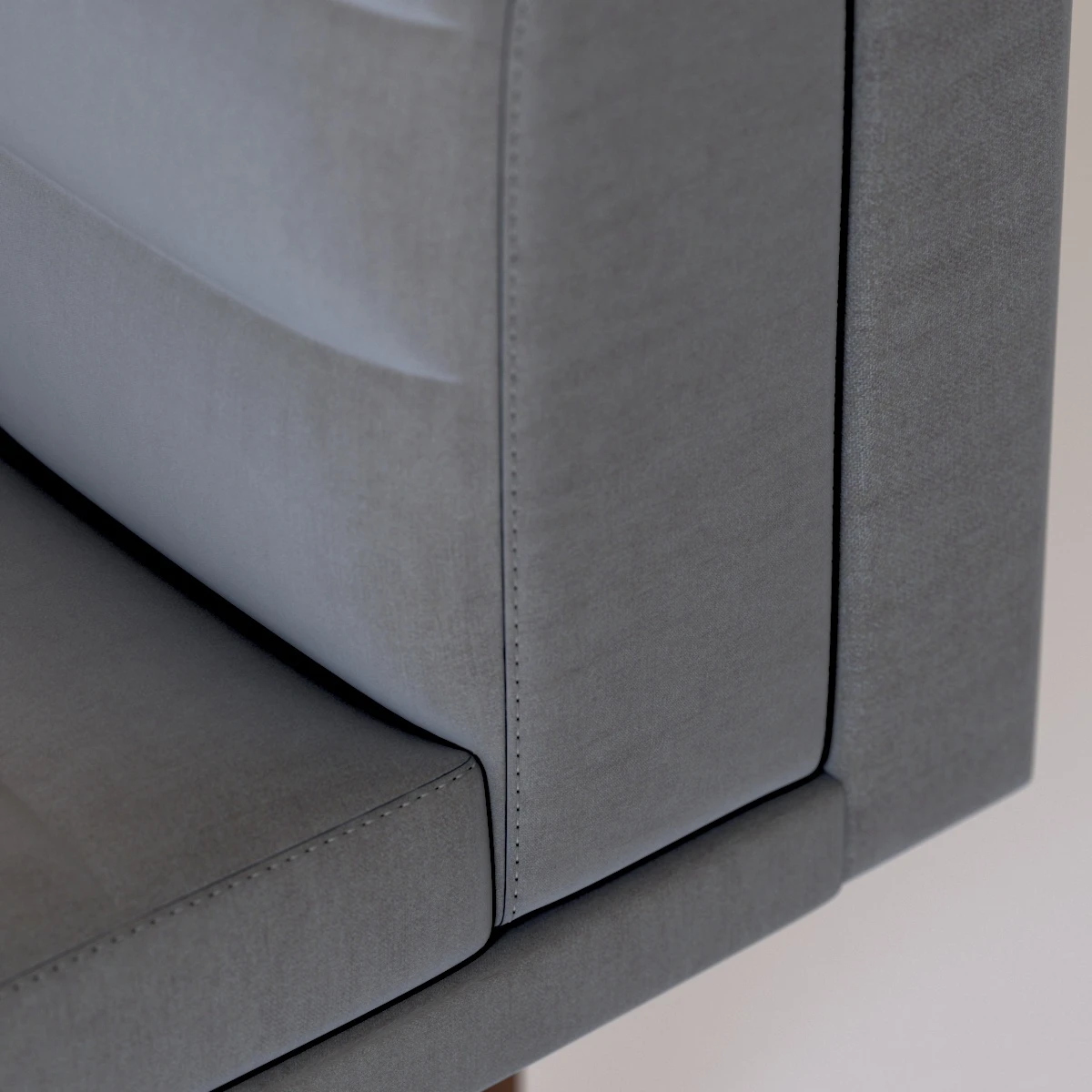 Ultra Detail Upholstered Tuxedo Sofa Three Seater 3D Model_08