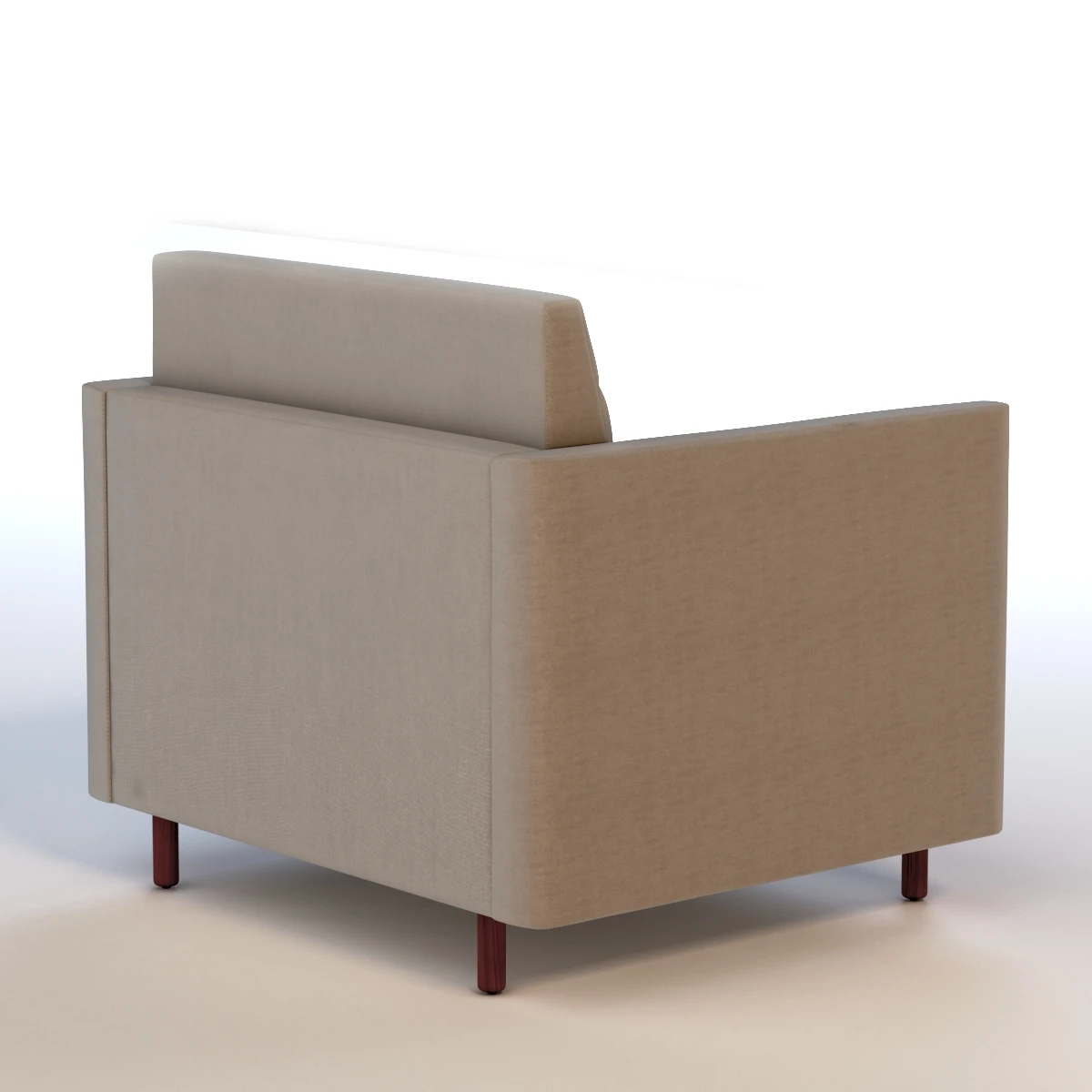 Ultra Detail Upholstered Tuxedo Classic Club Chair 3D Model_03