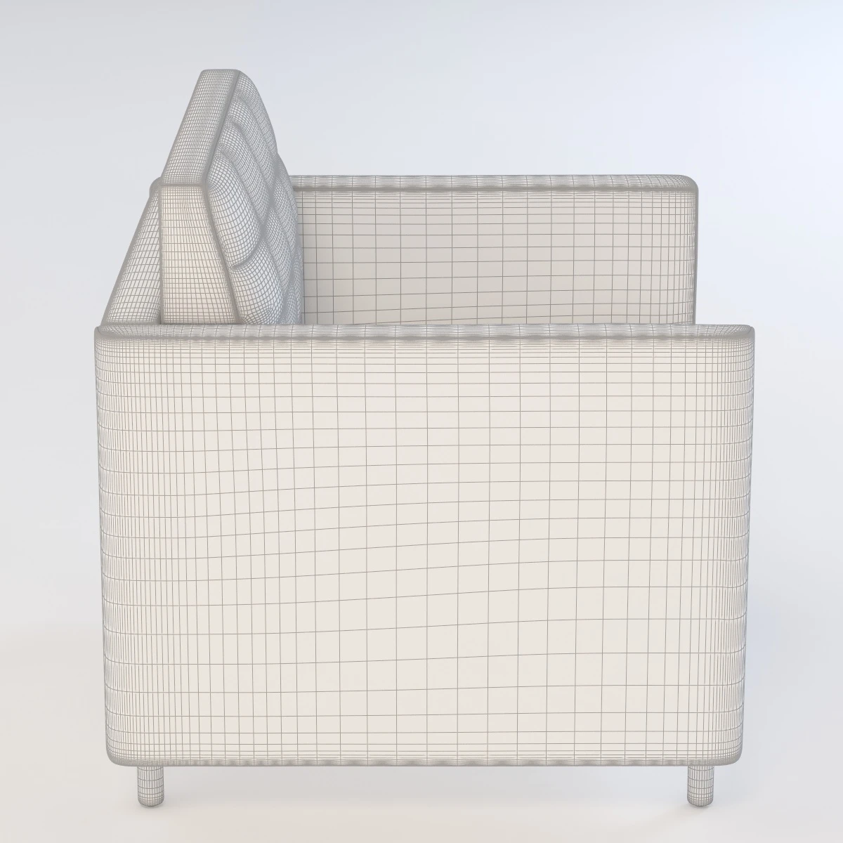 Ultra Detail Upholstered Tuxedo Classic Club Chair 3D Model_011