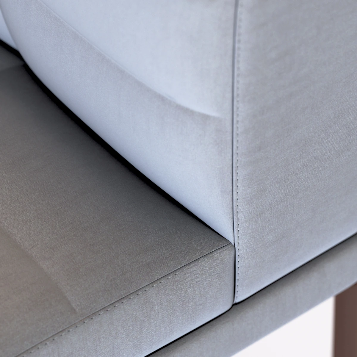 Ultra Detail Upholstered Tuxedo Chair 3D Model_08