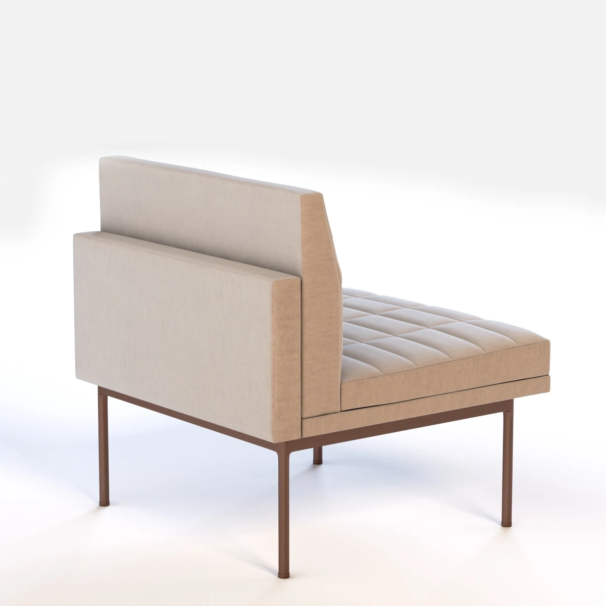 Ultra Detail Upholstered Tuxedo Chair 3D Model_03
