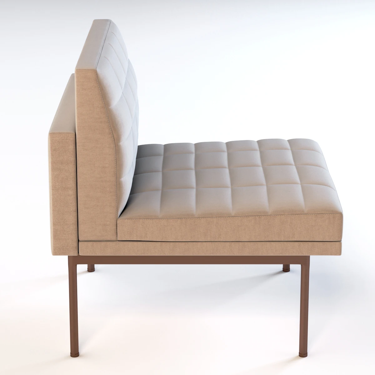 Ultra Detail Upholstered Tuxedo Chair 3D Model_04
