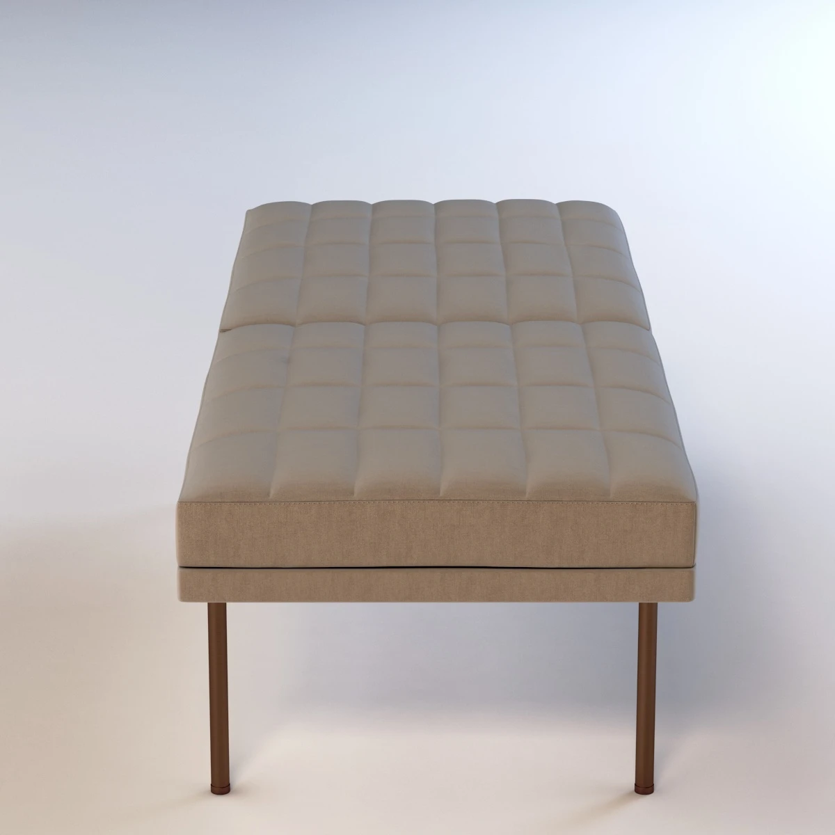 Ultra Detail Upholstered Tuxedo Bench 3D Model_04