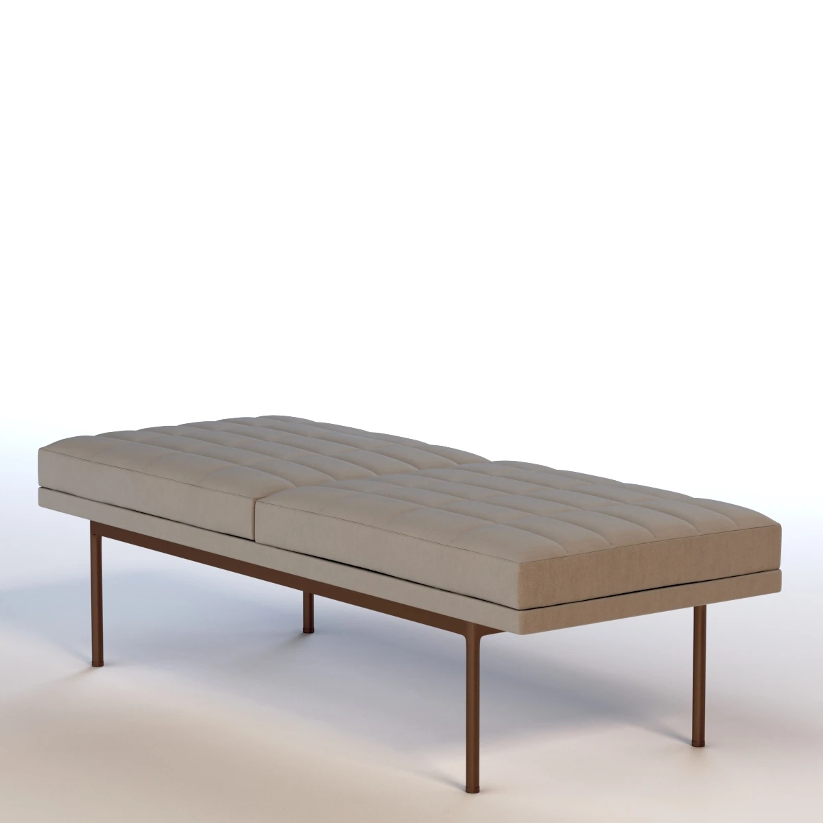 Ultra Detail Upholstered Tuxedo Bench 3D Model_03