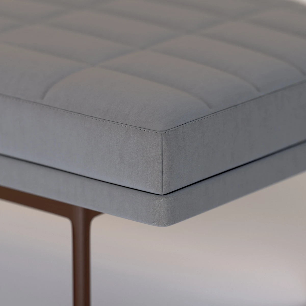 Ultra Detail Upholstered Tuxedo Bench 3D Model_08
