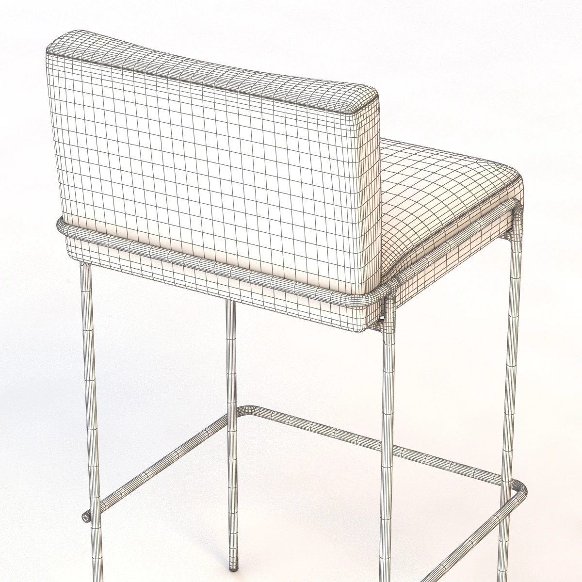 Trolley Bar And Counter Stool 3D Model_010