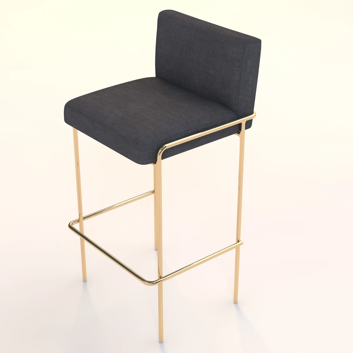 Trolley Bar And Counter Stool 3D Model_04