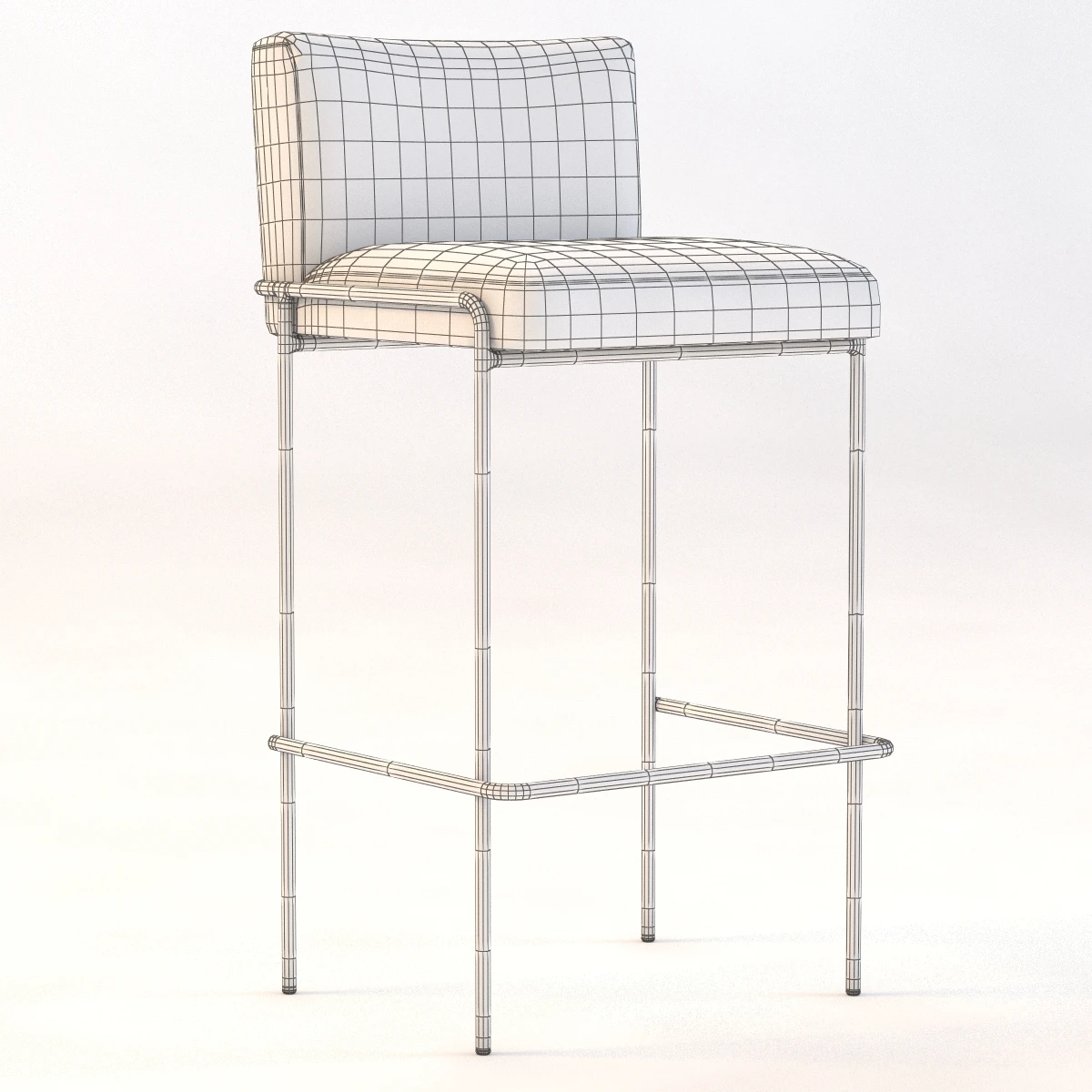 Trolley Bar And Counter Stool 3D Model_09