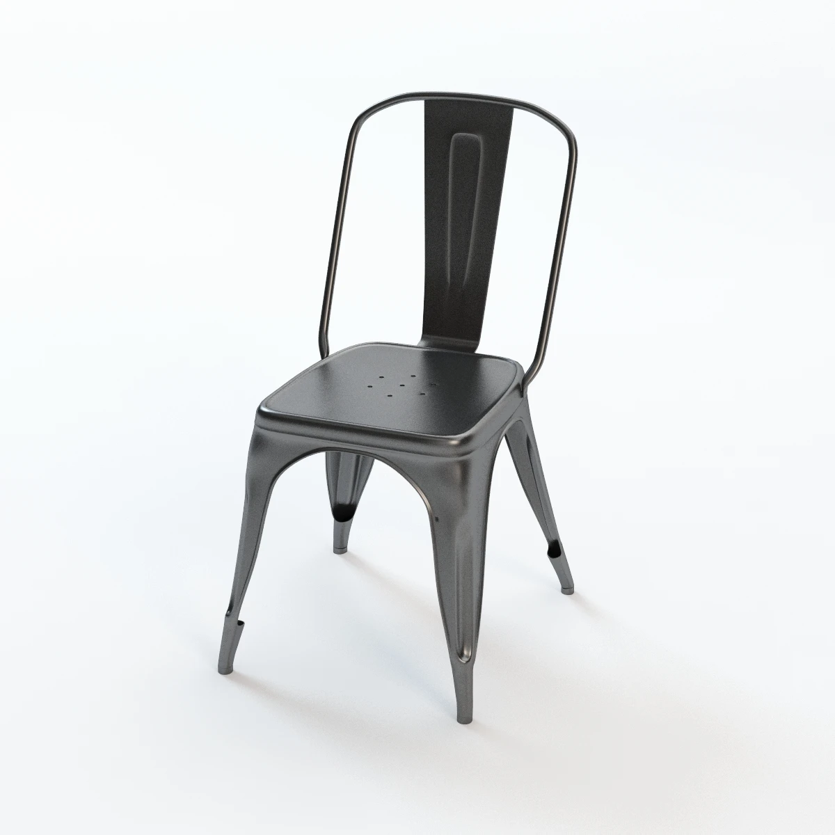 Tolix Ass Chairs 3D Model_01