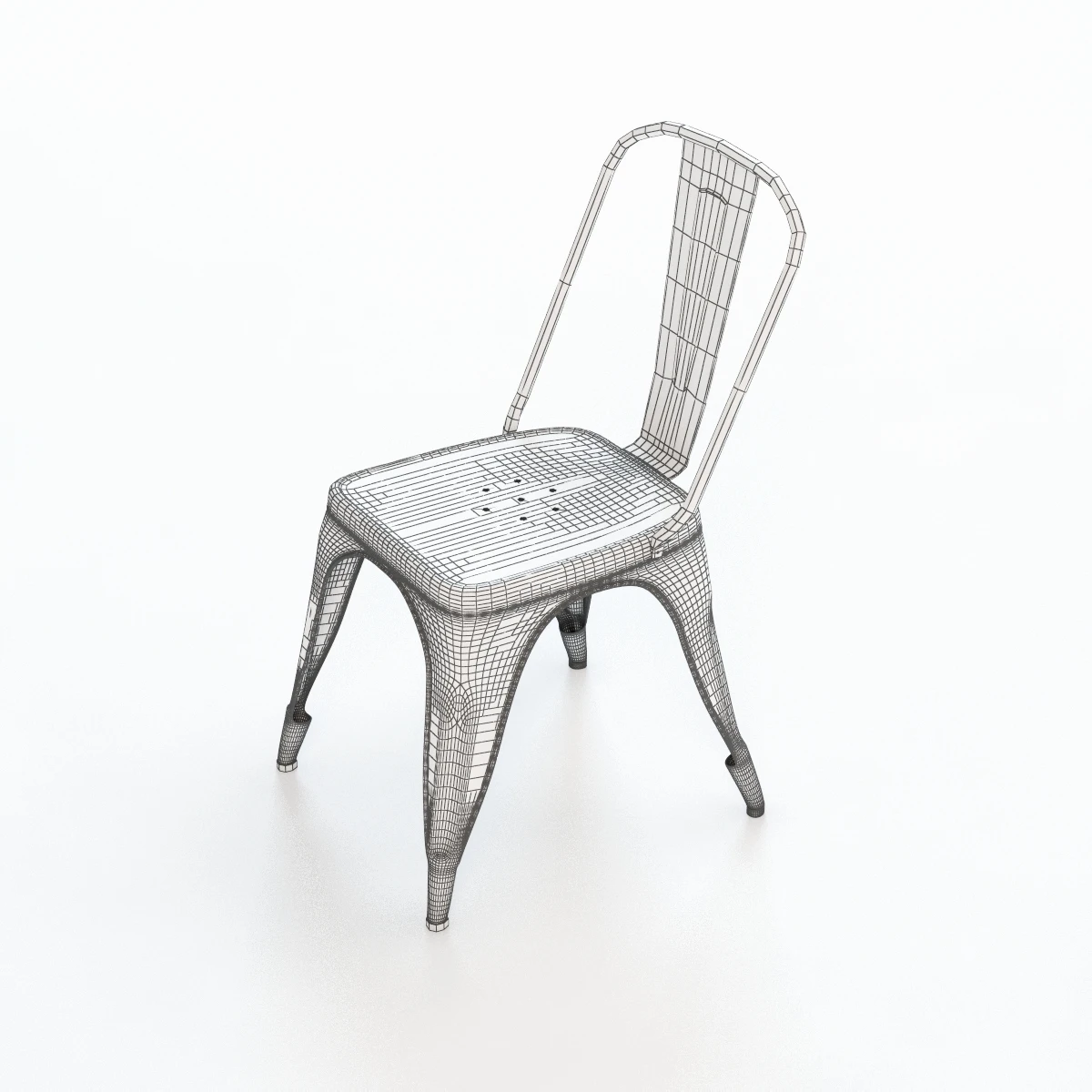 Tolix Ass Chairs 3D Model_09