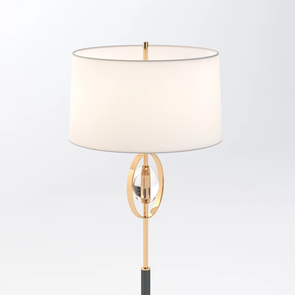Tall Elegant Elliptical Crystal Floor Lamp 3D Model_06