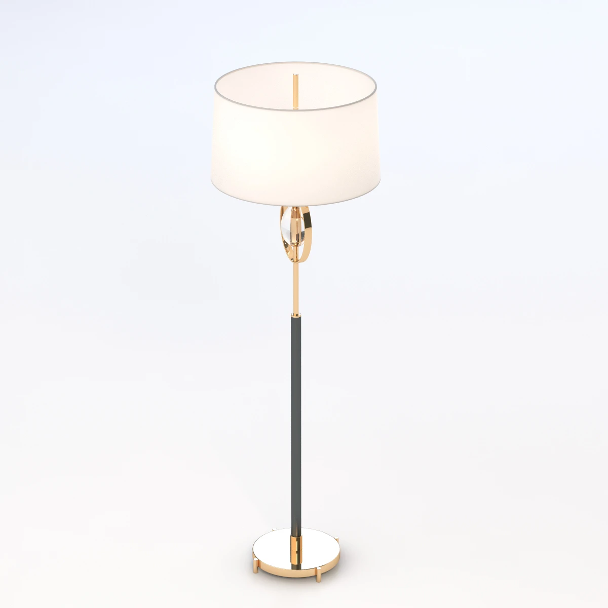 Tall Elegant Elliptical Crystal Floor Lamp 3D Model_07