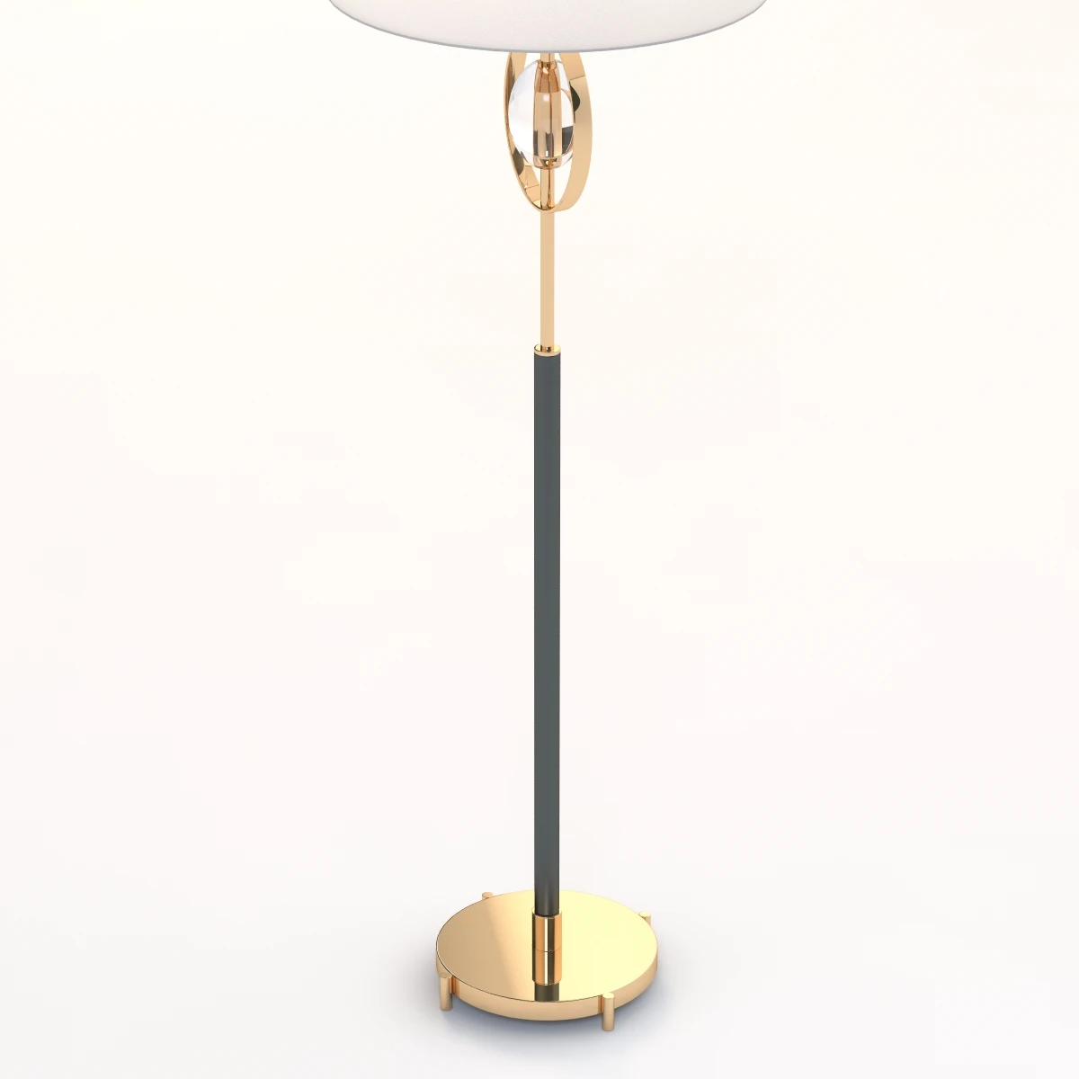 Tall Elegant Elliptical Crystal Floor Lamp 3D Model_05
