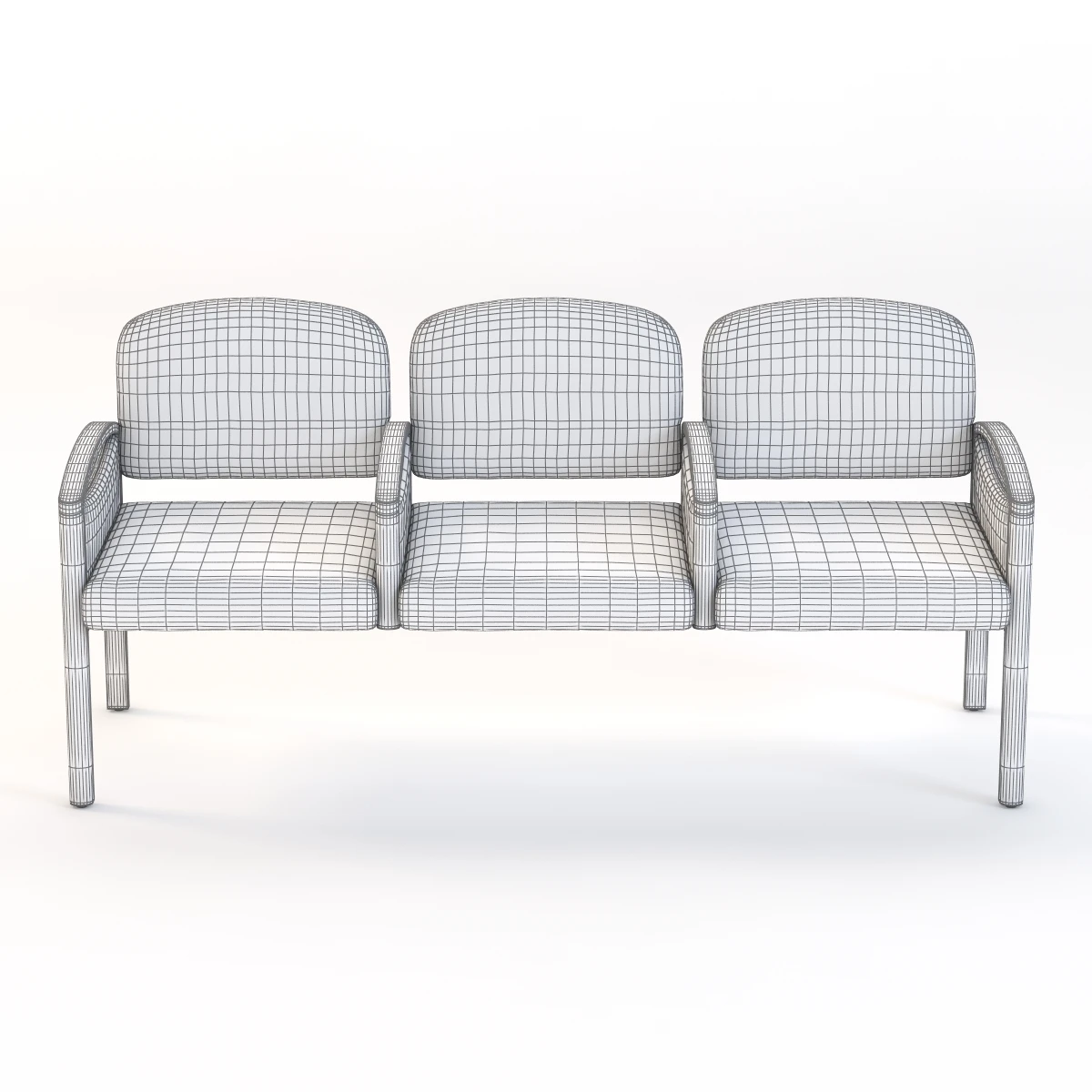 Nemschoff Horizon Multiple Public Seating 722-3 3D Model_016